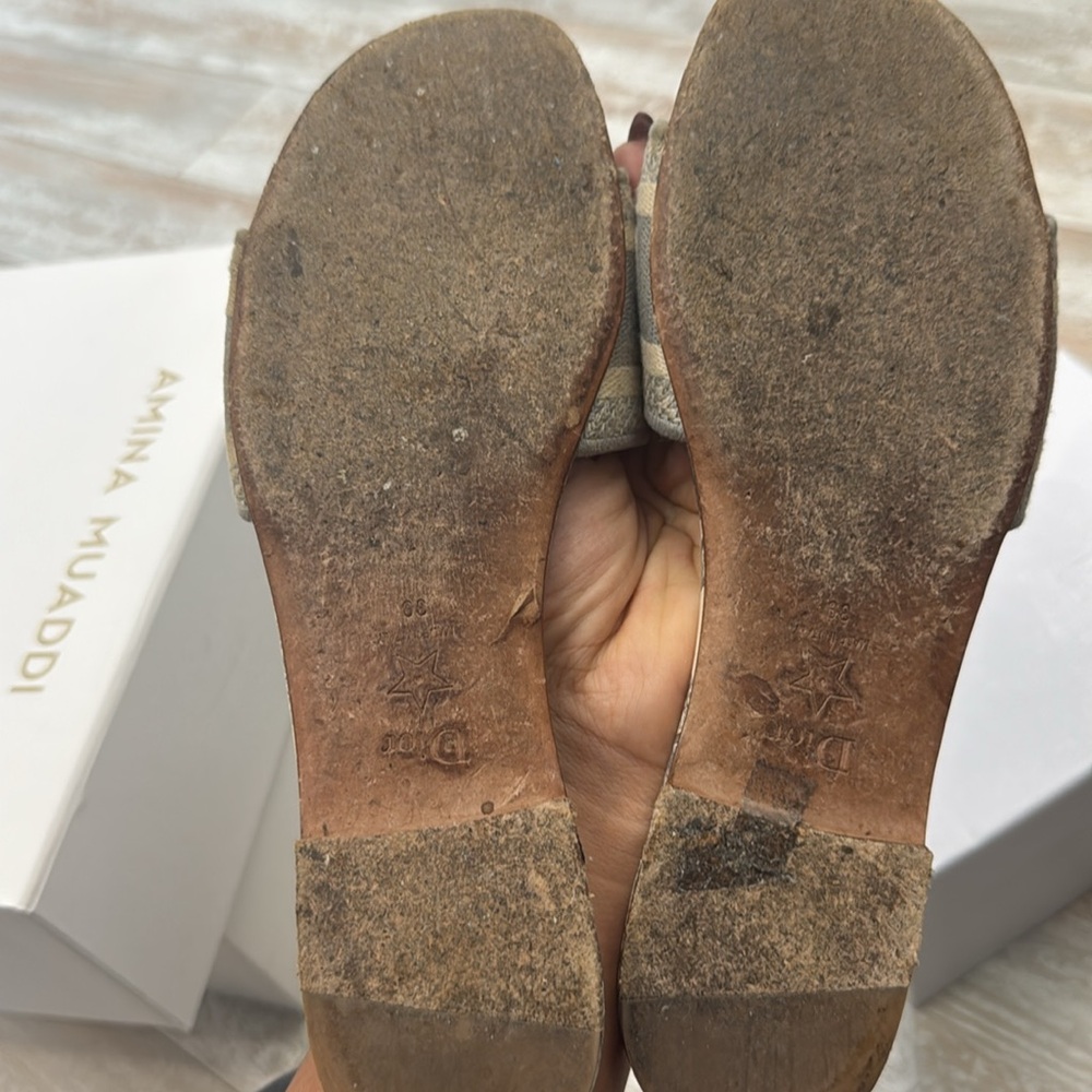 Dior Beige Slide Sandals - Picture 3 of 7